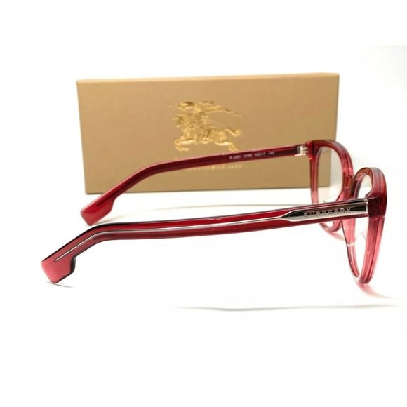 Burberry Women's Transparent Red Eyeglasses! - Picture 3 of 4